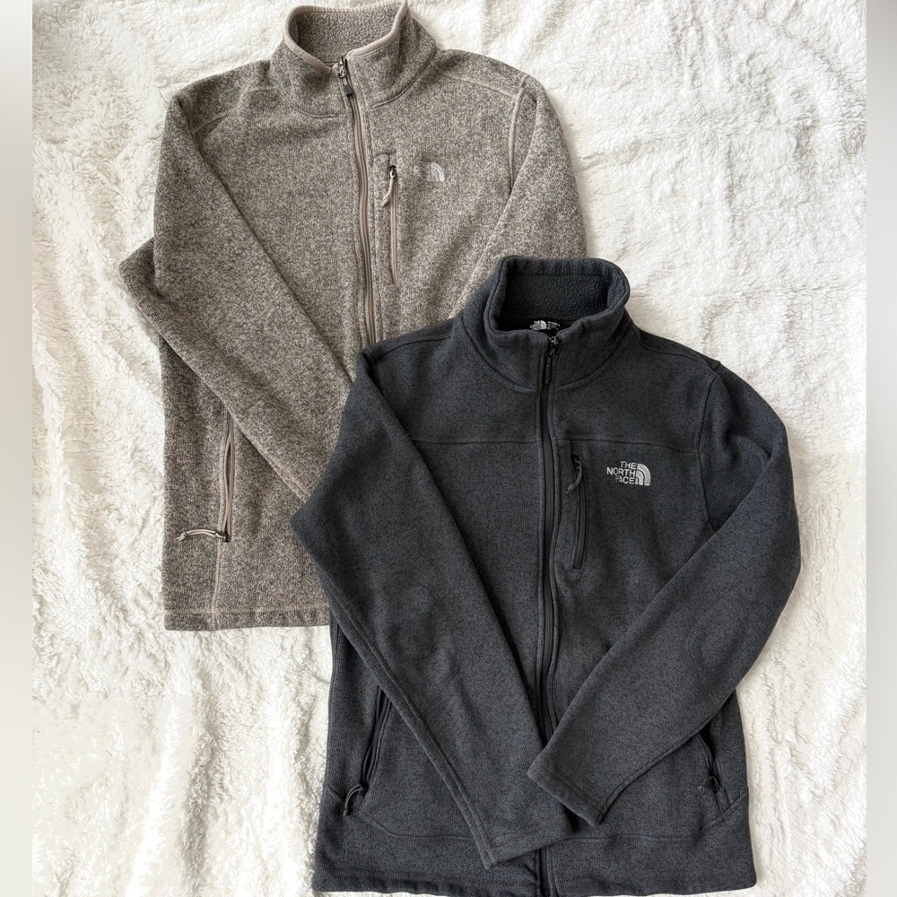 The North Face Black and Brown Fleece Jackets
